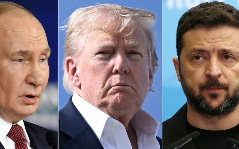 Vladimir Putin, Donald Trump, Volodimir Zelenski