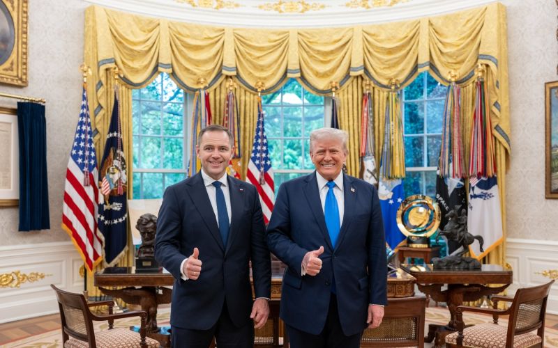 Ameriški predsednik Donald Trump Karol Nawrocki