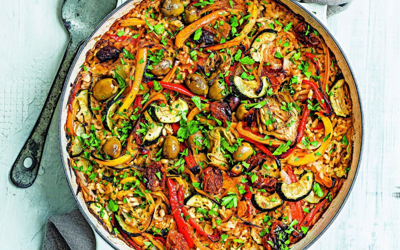 paella, veganska paella