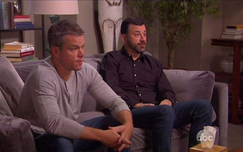 Matt Damon, Jimmy Kimmel - Na večerji pri Jimmyju Kimmelu, se je Matt Damon skoraj zadušil s hrano.