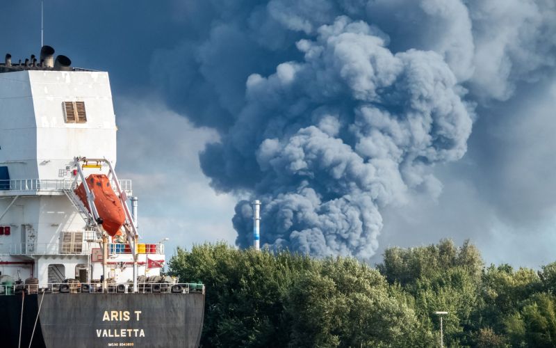 hamburg, pristanisca, ogenj