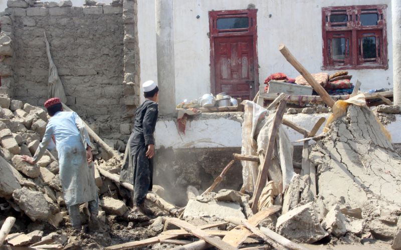 potres, afganistan
