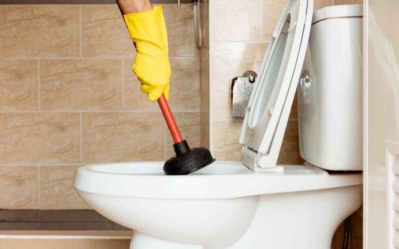 zamašen wc, stranišče