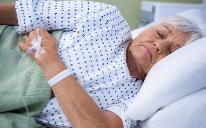 bolnica, pacientka, infuzija