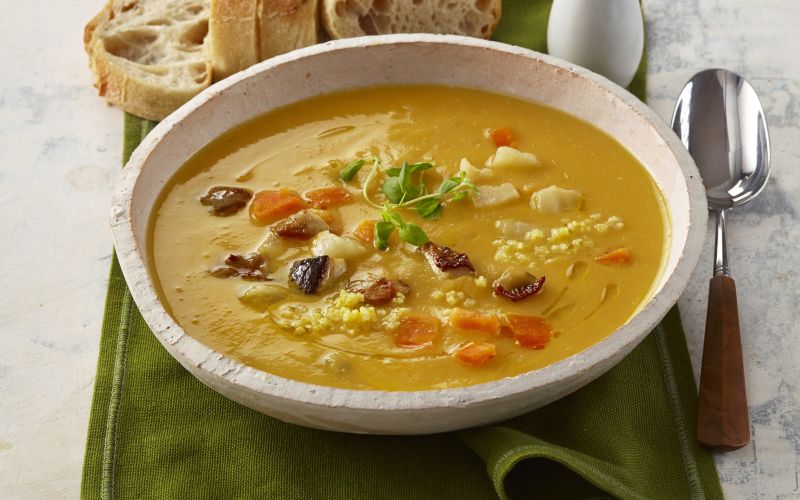 prosena juha z gobami