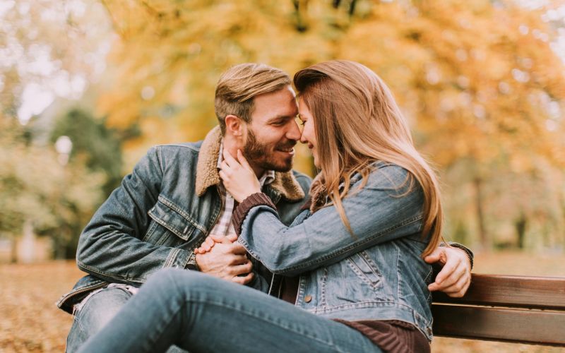 zaljubljeni par, jesen