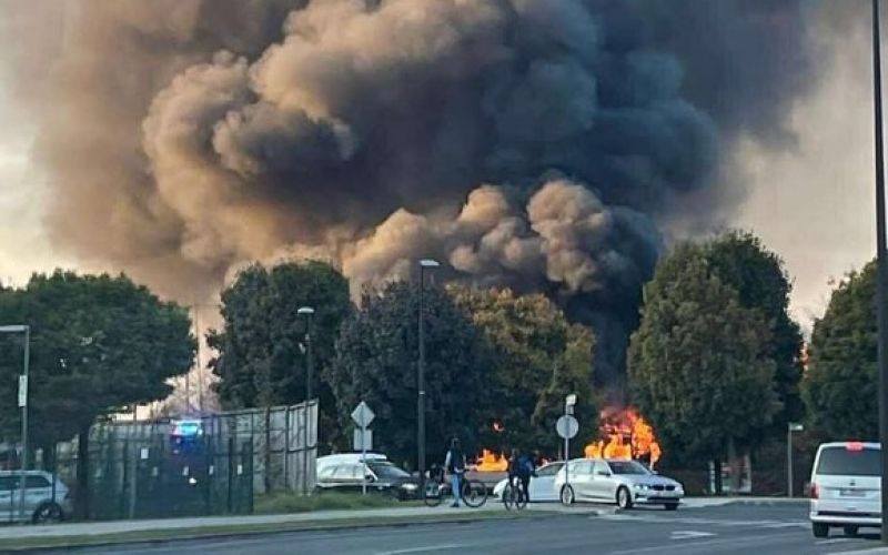 avtobus, požar