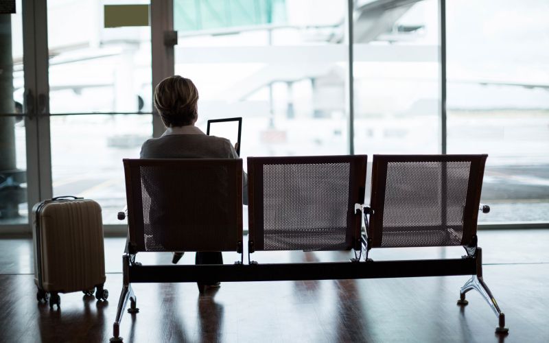 letališče, odpoved, čakanje, čakalnica, potnik