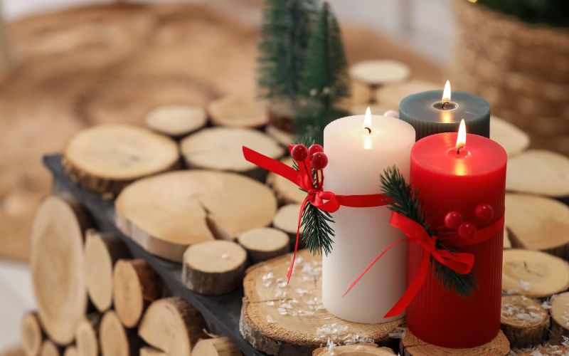 bozicne-svece, diy-svece, ideje-advent, ustvarjanje