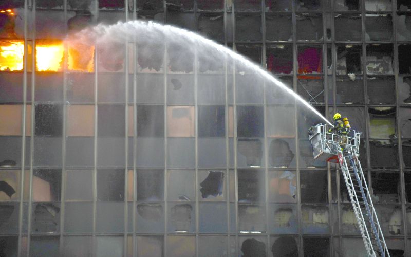 vjesnikov-neboticnik, pozar, zagreb