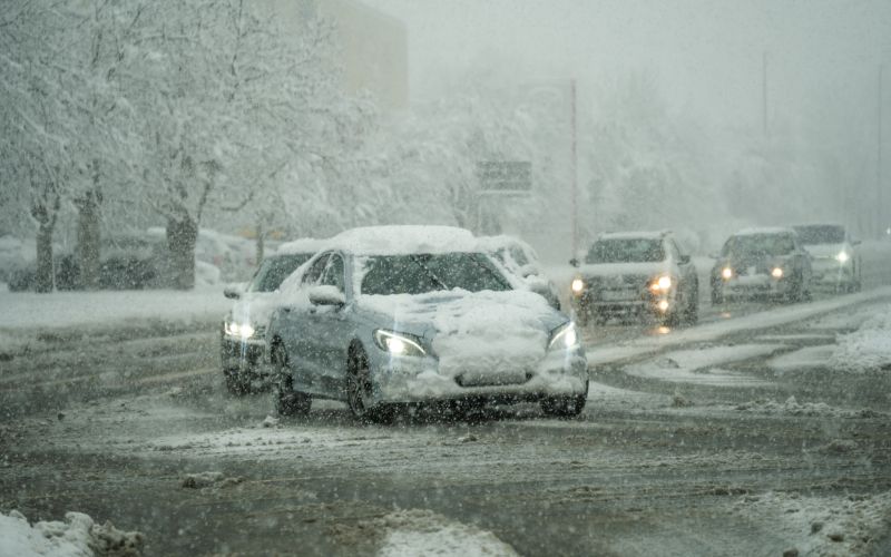 promet-znak, sneg, promet, cesta, zima