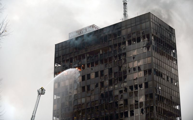 nebotičnik, požar, zagreb