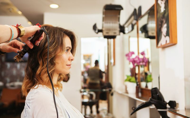 frizerka, salon, lasje, frizura, stranke