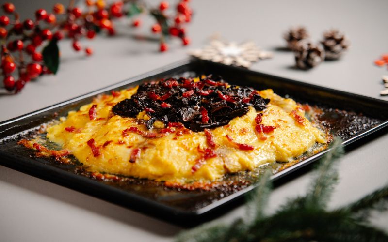 polenta, polenta-z-gobami, gobe
