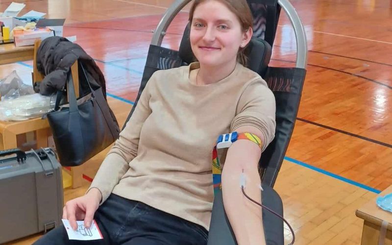 Katja na krvodajalski OZRK Krško.jpg