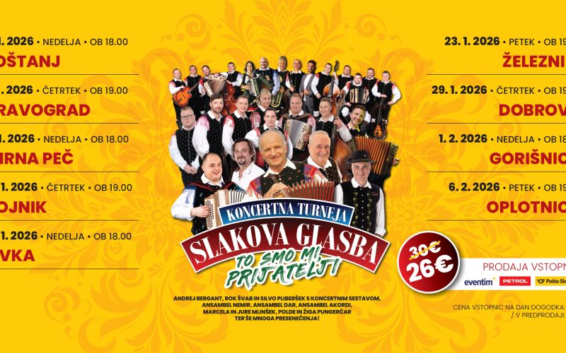 Koncertna turneja SLAKOVE GLASBE