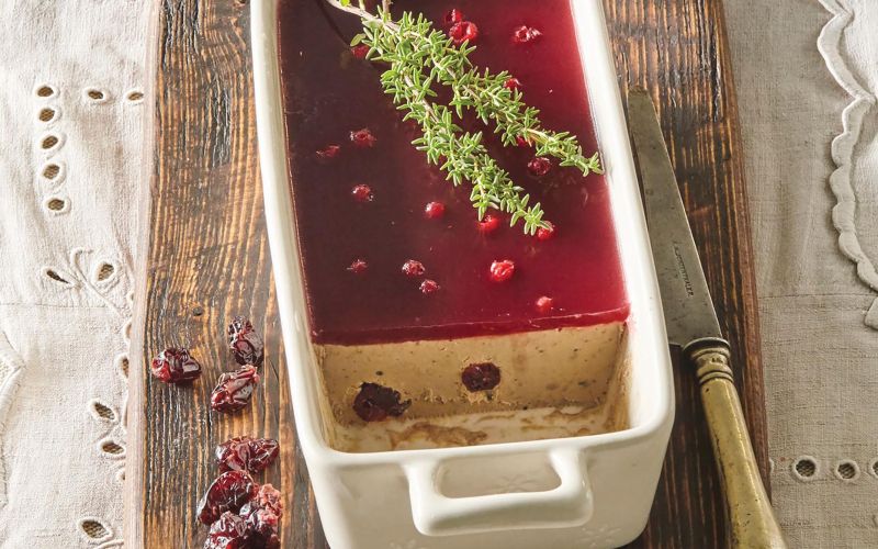 Račja pašteta z brusničnim želejem