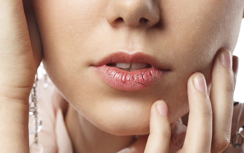razpokane ustnice, suhe ustnice