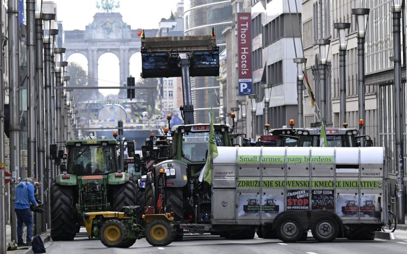 protest kmetov, bruselj