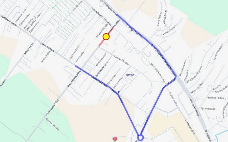 Zapora Peruzzijeve ceste  Mestna občina Ljubljana