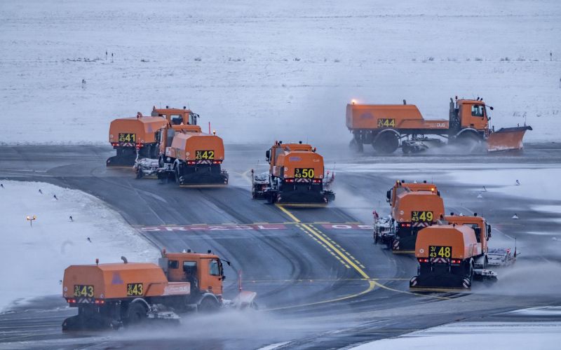 letališče, led, Düsseldorf