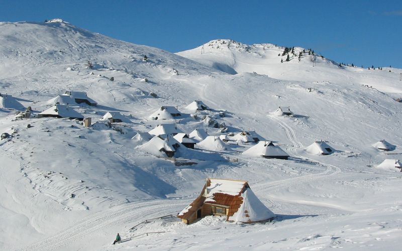 Zasnežena Velika planina