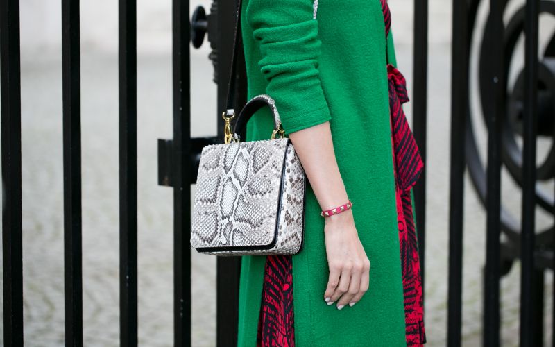 Kačji vzorec, torbica