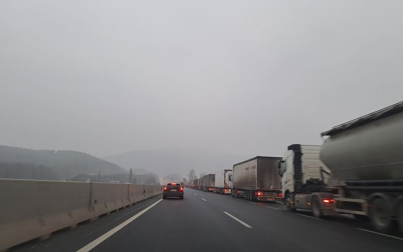 zastoj, avtocesta, gneca