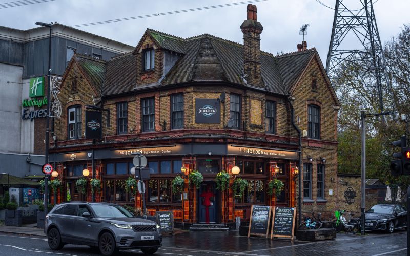 London, pub, promet, avtomobil