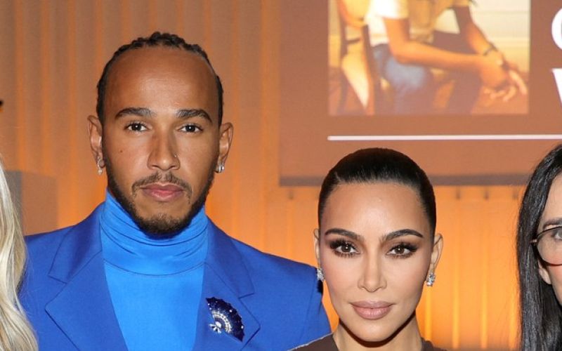 Kristina O’Neill, Lewis Hamilton, Kim Kardashian West, Demi Moore in Kim Jones