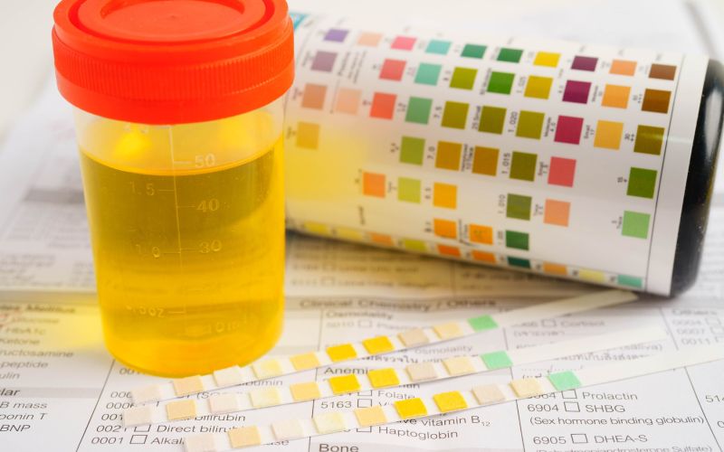 Analiza urina, vzorec, test