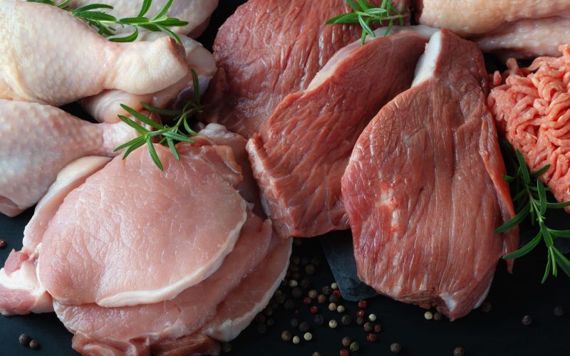 meso, vrste mesa, rdeče meso, belo meso