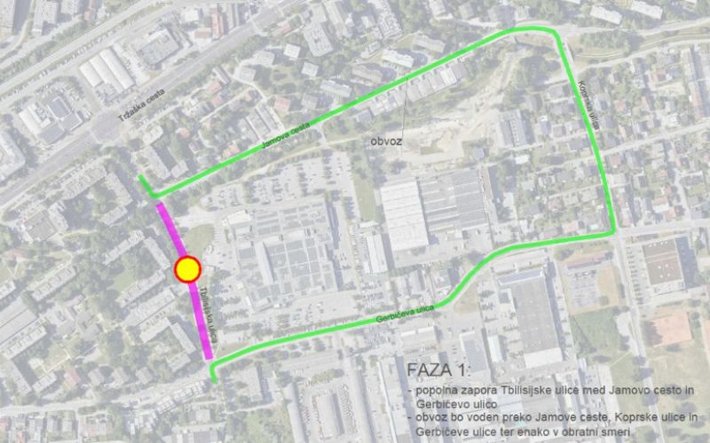 Prenova Tbilisijske ulice Ljubljana