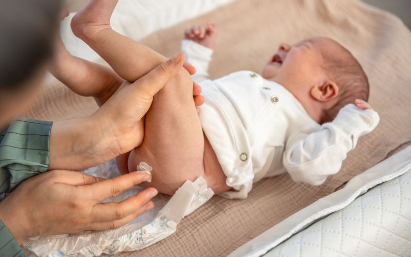 plenični izpuščaj, previjanje, dojenček