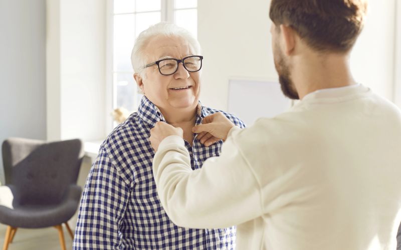 starejši moški, sin, odnosi, oče, sin