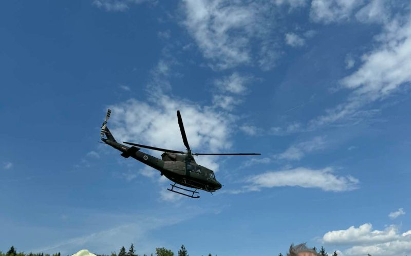 delovna-nesreca, padec-z-lestve, helikopter