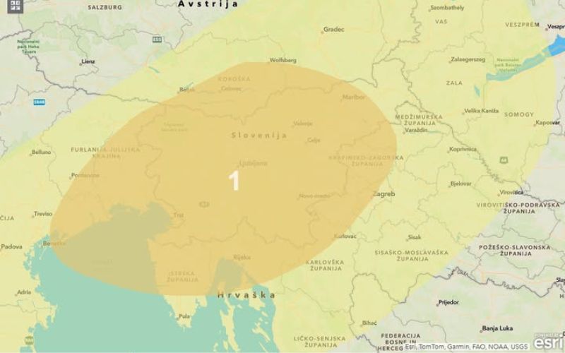 Storm alarm map