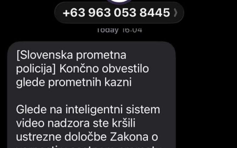 lažno sms sporočilo, prometni.jpg