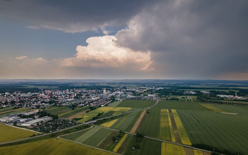 neurje, dron, nevihta, dež, padavine, murska-sobota, oblaki