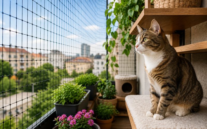 balkon, zascita-balkona, macka