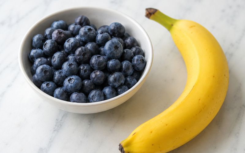 borovnice, banane