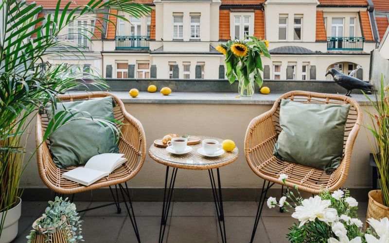 Mestni balkon za jutranjo kavo
