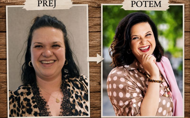 Emanuela pred in po preobrazbi