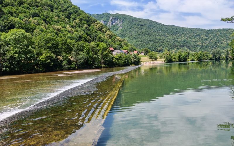 Reka Kolpa v Prelesju, plaha, privlačna, bistra