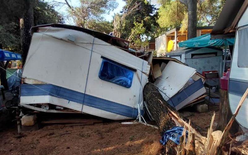 kamp-rapoca, nerezine, losinj, neurje