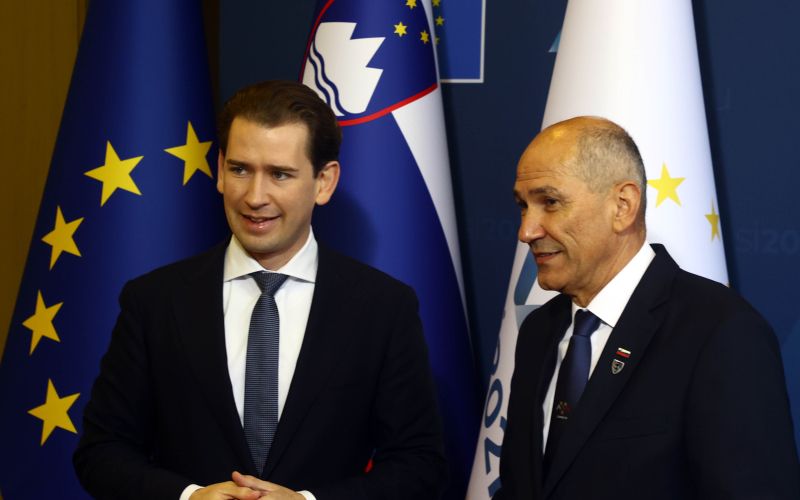 Sebastian Kurz, Janez Janša