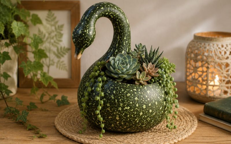 okrasna-buca, speckled-swan