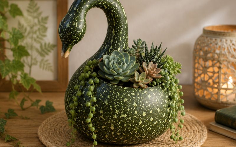 okrasna-buca, speckled-swan