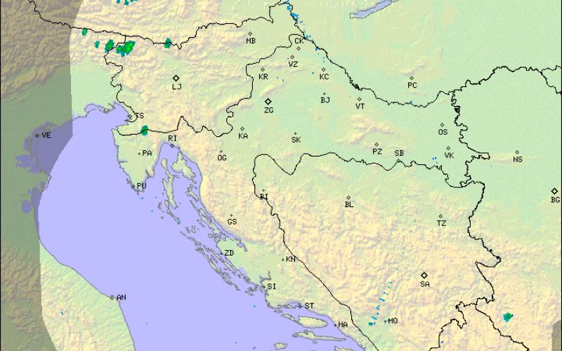 radarska slika padavin