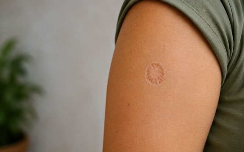 Brazgotina na roki, cepljenje